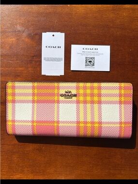 NWT Coach slim long wallet